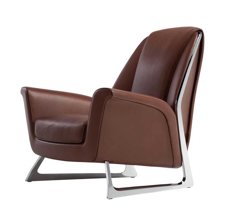 Poltrona Frau — новая модель кожаного кресла LUFT