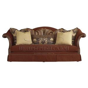 Мягкая мебель США HENREDON ДИВАН HENREDON UPHOLSTERY с подушками Fabric 36-9694-6/Finish Classic Natchez Leafing/Aged Gold Классический 